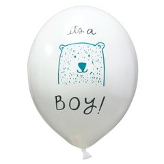 Латексні кулі 12'' (25 шт) BelBal Бельгія пастель, для немовлят "It's a boy" (30 см)