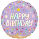 Фольгована кулька круг "Happy Birthday конфеті" кольорова Anagram 18"(45см) 1шт.