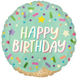Фольгована кулька круг "Happy Birthday конфеті" кольорова Anagram 18"(45см) 1шт.