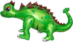 Фольгована кулька фігура Pinan стоячка "Динозавр Анкілозавр" зелена 60 см. в уп. (1шт.)