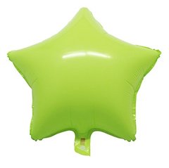 Кулька фольга КНР зірка 18' (44см) макарун зелений (1 шт)