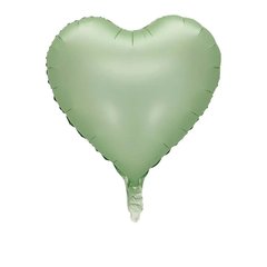 Фольгована кулька "Серце" оливкова сатин 18"(45см) 1шт.