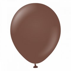 Латексные шары 12’’ пастель Kalisan Турция коричневый (chocolate brown) (30 см), 100 шт