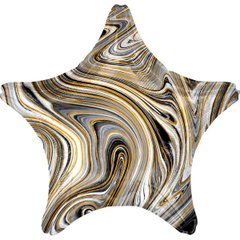 Фольгированный шар 18' Китай Звезда Агат черный, 44 см