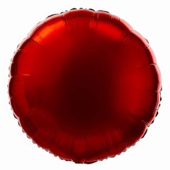 Фольгована куля 18' Pinan, 010 червоне, металік, коло 44 см