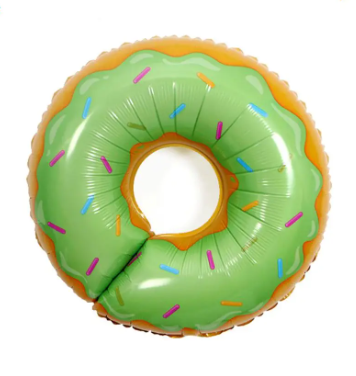 Фольгована кулька фігура Pinan "Пончик" зелена 68х75 см. в уп. (1шт.)
