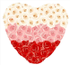 Фольгована кулька серце "Троянди" кольорова 18"(45см) 1шт.