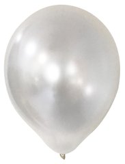 Латексна кулька Balonevi біла (M01) металік 10" (25 см.) 100шт.