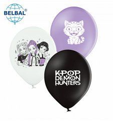 Латексні повітряні кульки 12" (30см). "K-POP Demon Hunters" асорті Belbal 1шт.