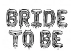 Фольгована кулька надпис "Bride to be" срібна 16" (40 см) 1 шт