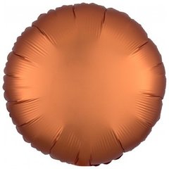Кулька фольга КНР круг 18' (44см) сатин оранжевий (1 шт)