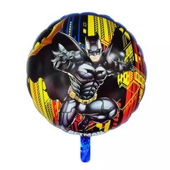 Фольгована кулька Pinan круг "Бетмен" чорна 18"(45см) 1шт.