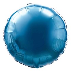 Фольгированный шар 18’ Pinan, 001 голубой, металлик, круг 44 см