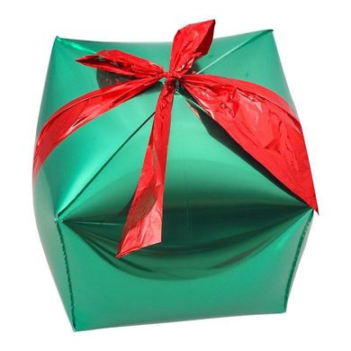 Фольгована кулька фігура Pinan "Подарунок" зелена 35х70 см. в уп. (1шт.)