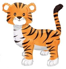 Фольгована кулька фігура Pinan стоячка "Тигр" оранжева 70 см. в уп. (1шт.)