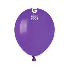 Латексна кулька Gemar фіолетова (008) пастель 5" (12,5см) 100шт.