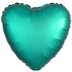 Фольгована кулька "Серце" зелена сатин 18"(45см) 1шт.