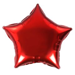 Фольгована кулька Pinan "Зірка" червона металік 18"(45см) 1шт.