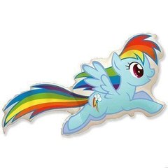 Фольгована кулька фігура "My Little Pony Rainbow Dash кольорова Flexmeta 53х102 см. (1шт.)