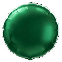 Фольгированный шар 18’ Pinan, 003 зеленый, металлик, круг 44 см
