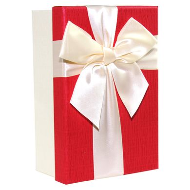Подарункові коробки прямокутні молочно-червоні (3 шт.)