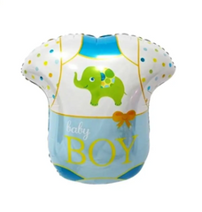 Фольгована кулька фігура Pinan "Боді Baby boy" блакитна 52х64 см. в уп. (1шт.)