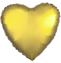 Фольгована кулька "Серце" золота сатин 18"(45см) 1шт.