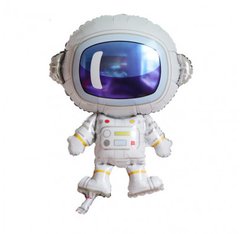 Фольгована кулька міні-фігура "Космонавт" біла (25см) 1шт.