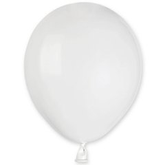 Латексна кулька Gemar біла (001) пастель 5" (12,5см) 100шт.
