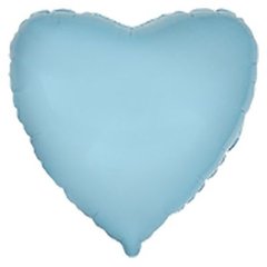 Кулька фольга FM Flexmetal серце 32' (79см) пастель блакитний (1 шт)