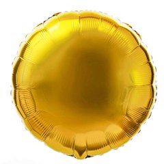 Фольгированный шар 18’ Pinan, 004 золото, металлик, круг 44 см