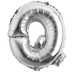 Фольгована кулька буква "Q" срібна 16" (40 см) 1 шт