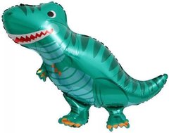 Фольгована кулька міні-фігура "Динозавр" зелена (25см) 1шт.