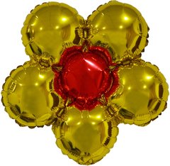 Фольгована кулька фігура Pinan "Квітка" золота 16" (40 см.) в уп. (1шт.)