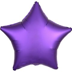 Фольгированный шар 10’ Китай Звезда фиолетовая сатин, 25 см