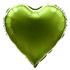 Фольгована кулька "Серце" салатова металік 18"(45см) 1шт.