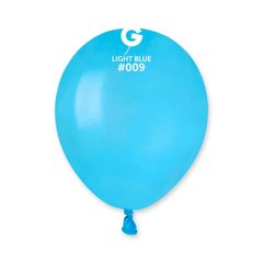 Латексна кулька Gemar блакитна (009) пастель 5" (12,5см) 100шт.