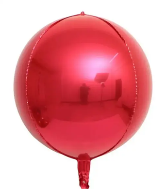 Фольгована кулька Pinan "4D сфера" червона 22"(55см) 1шт.