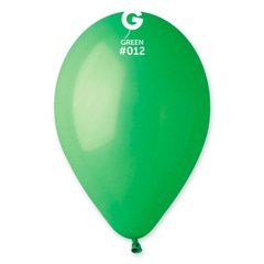 Латексна кулька Gemar зелена(012) пастель 10"(25см) 100шт.