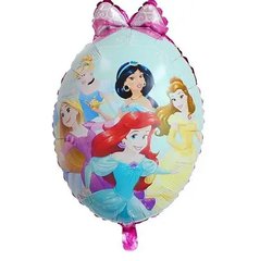 Фольгована кулька фігура "Дзеркало з принцесами" блакитна 70х47см. (1шт.)