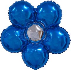 Фольгована кулька фігура Pinan "Квітка" синя 16" (40 см.) в уп. (1шт.)