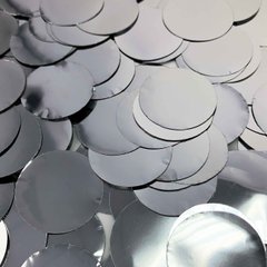 Конфетті кружечки срібло 23 мм, 100г