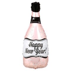 Кулька фольга ПН Pinan фігура 33' (83x43см) "Новорічна пляшка" рожевий, в уп (1 шт)