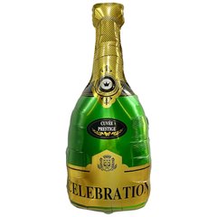 Фольгированный шар 38’ Pinan Бутылка шампанского, зеленый 96 см