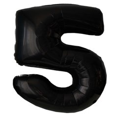Кулька фольга КНР цифра 5 Чорний 100 см