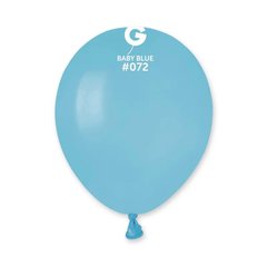 Надувной шар 5" пастель Gemar A50-72 голубой матовый (13см) 100 шт