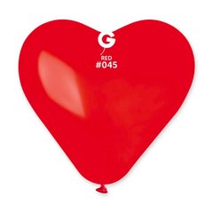 Шары 17' пастель Gemar CR17-45 Сердце красное (42 см), 50 шт