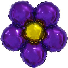 Фольгована кулька фігура Pinan "Квітка" фіолетова 16" (40 см.) в уп. (1шт.)