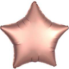 Фольгована кулька "Зірка" рожеве золото сатин 18"(45см) 1шт.