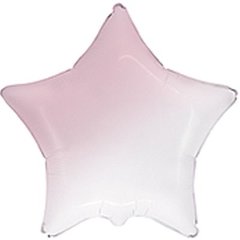 Фольгована кулька "Зірка омбре" біло-рожева металік Flexmetal 18"(45см) 1шт.